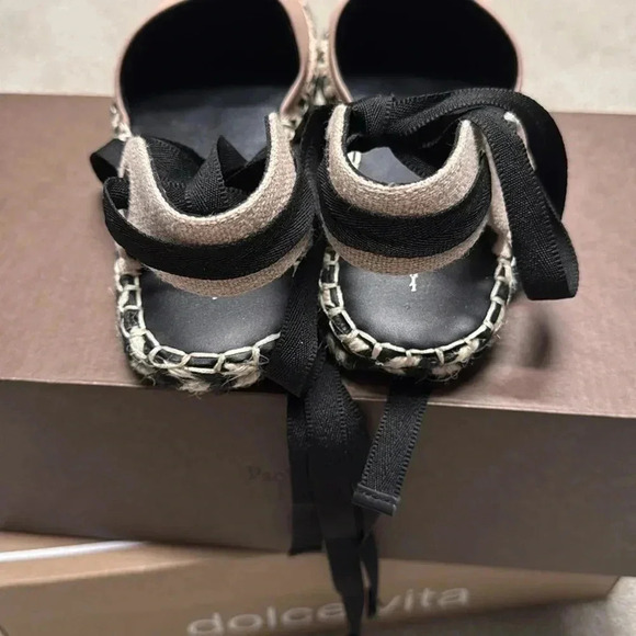 Linea Paolo Women's Ankle Wrap Braided Bottom Espadrille Flats Size 6.5 - Picture 5 of 8